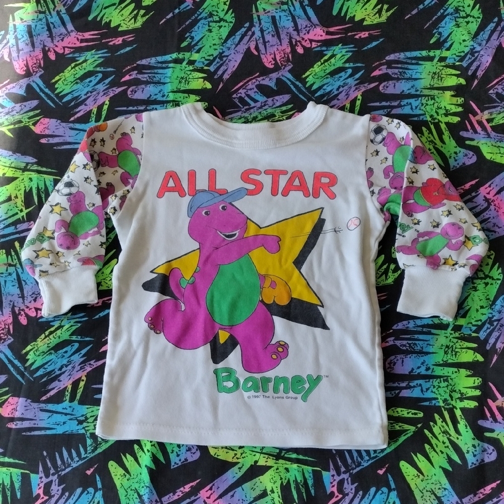 VTG 1997 Barney All Star Pajama Top